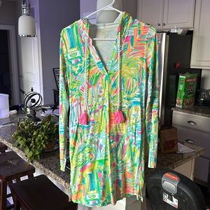 Lilly Pulitzer Hooded Rylie Dress UPF 50+ Multi Sea Salt and Sun XS